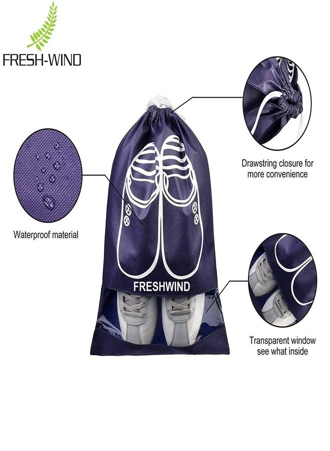 Freshwind Portable Travel Shoe Bags Shoe Organizer Space Saving Storage Bags - Blue - Image 3